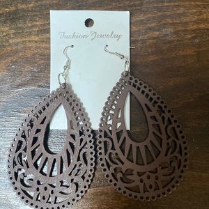 Bohemian wooden earrings